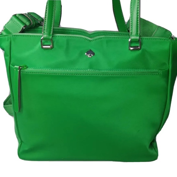 kate spade Handbags - Kate Spade Jae Medium Satchel Green Nylon Crossbody Bag